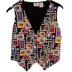 ⚫️ Nutcracker Christmas Vest Medium 12 Days of Christmas Holiday nowman Bear